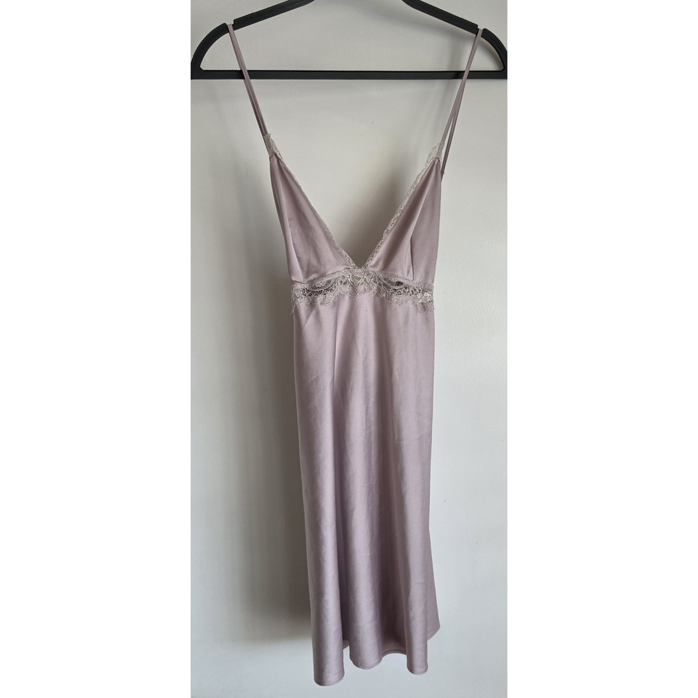 Victoria's Secret Slip Dress XL Lavender Sleeveless V-Neck Lounge Gown